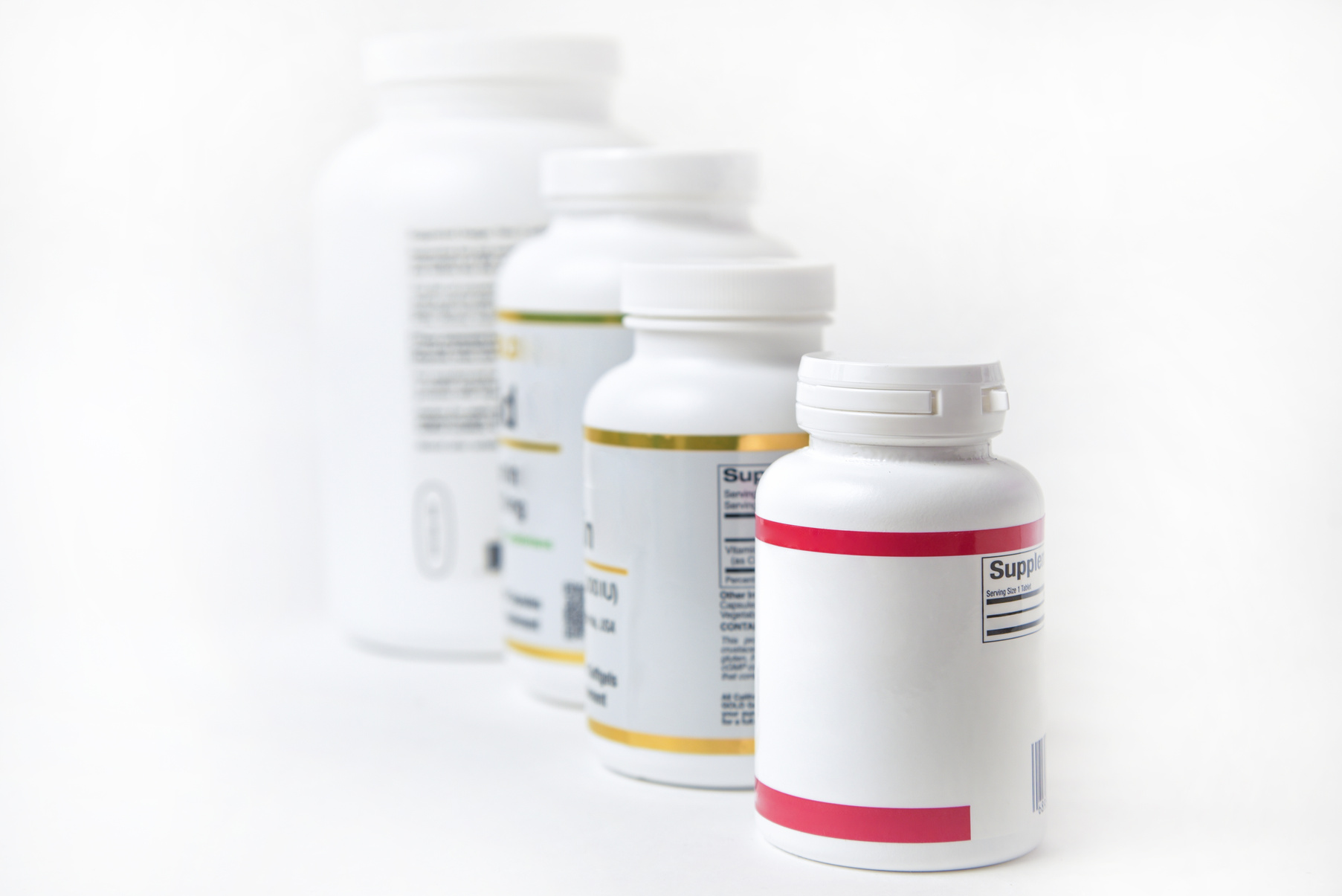 plastic bottles for tablets, dietary supplements